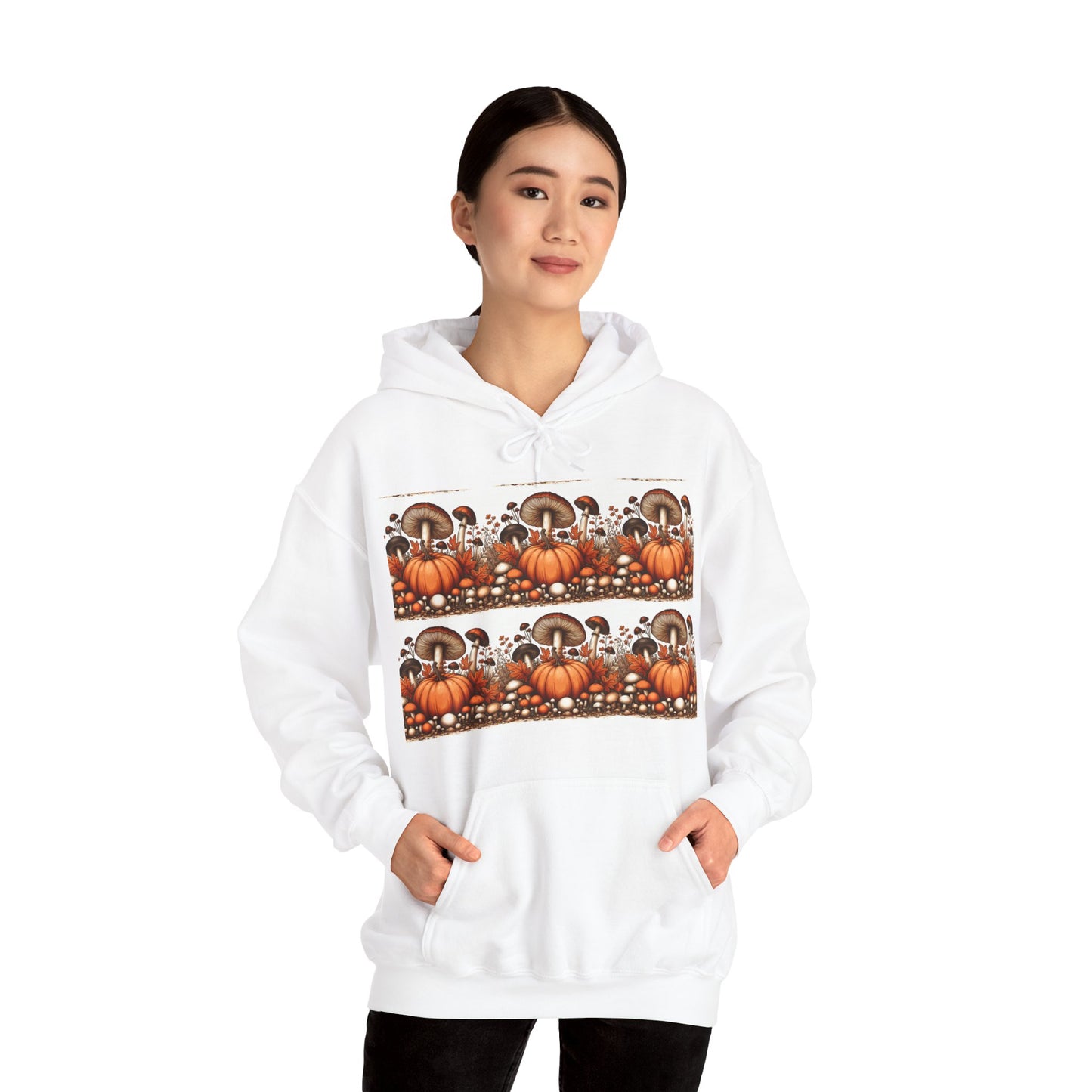 Pumpkin & Mushroom Unisex Heavy Blend™ Hooded Sweatshirt - Zion Legend Fashions