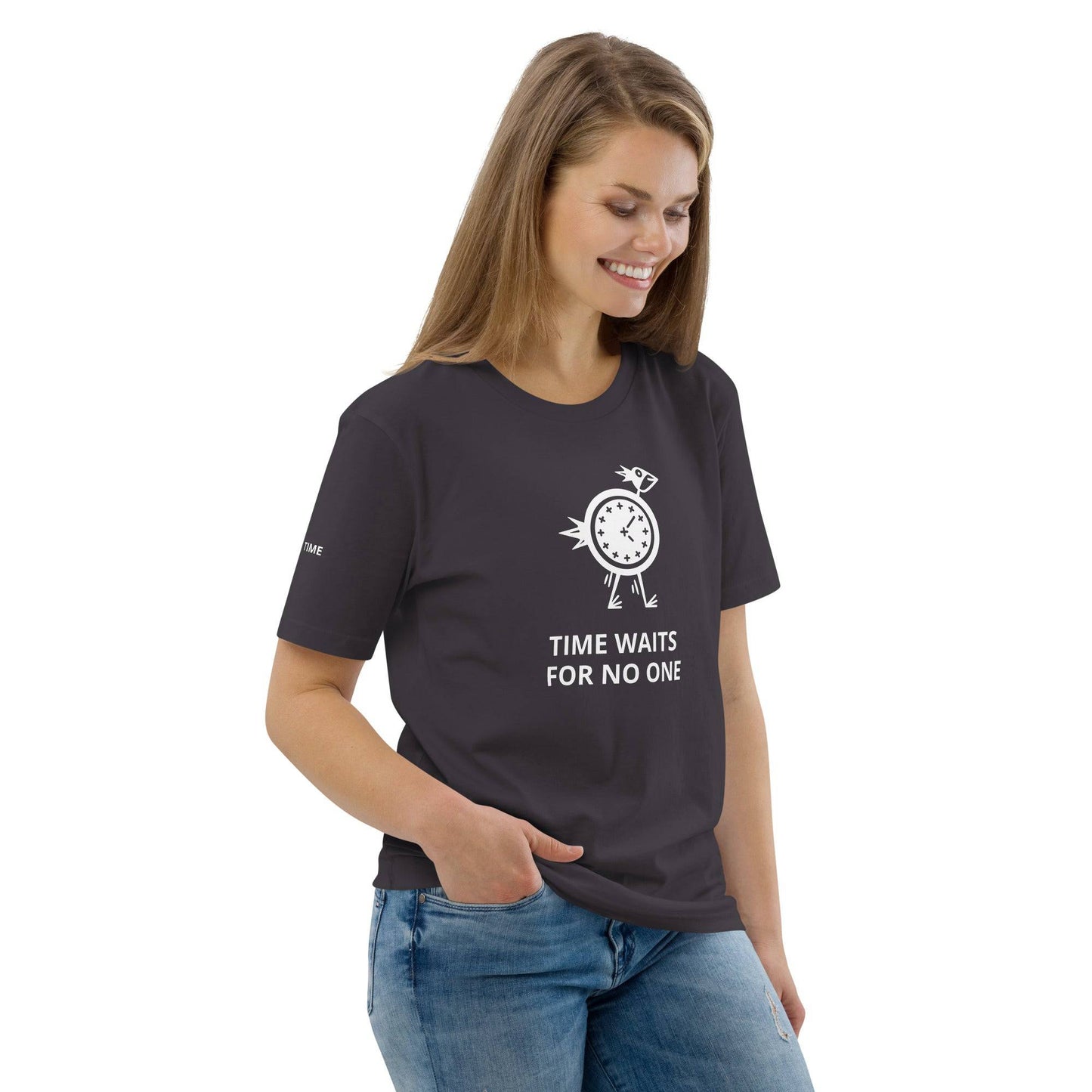 TIME WAITS FOR NO ONE Unisex organic cotton t-shirt - Zion Legend Fashions