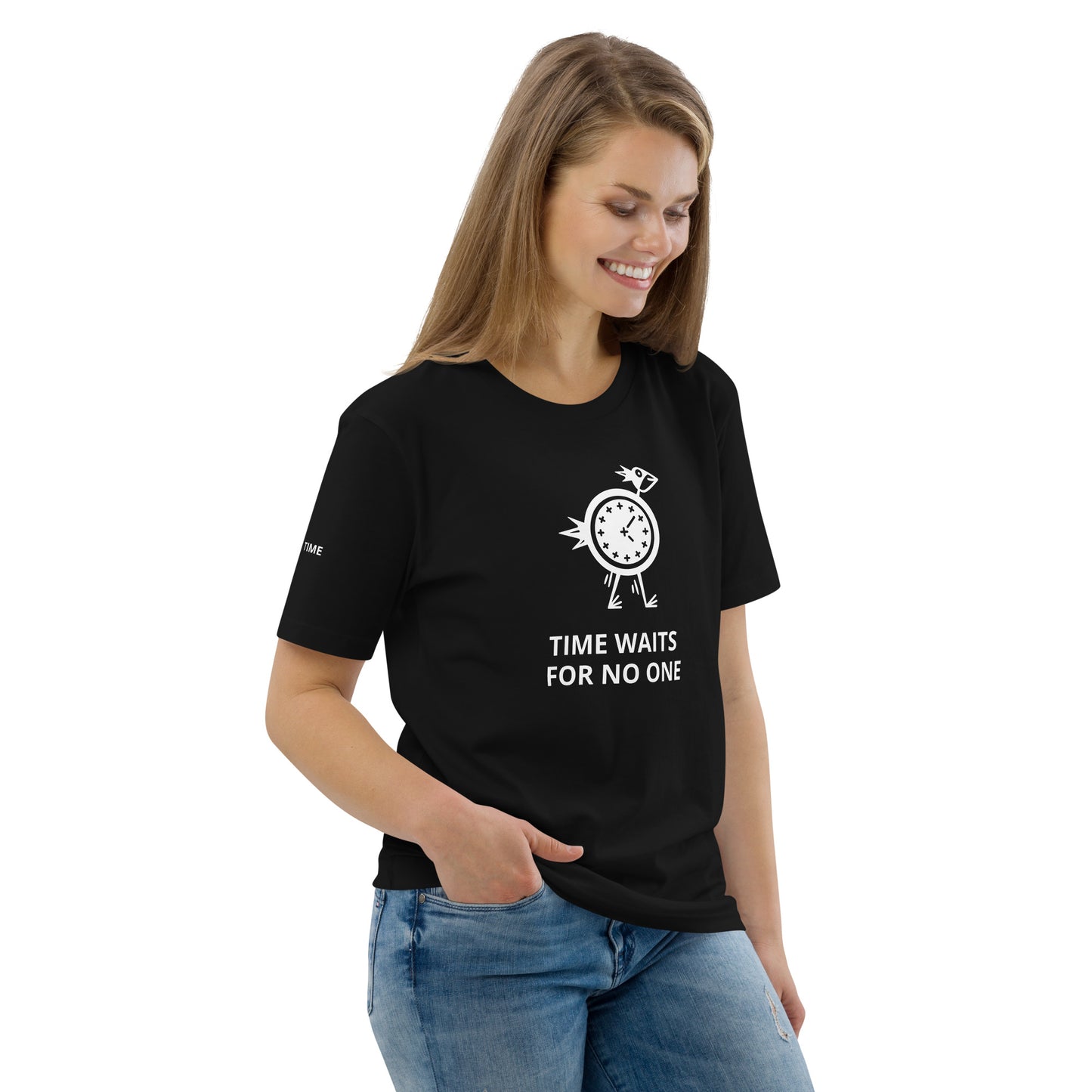 TIME WAITS FOR NO ONE Unisex organic cotton t-shirt - Zion Legend Fashions