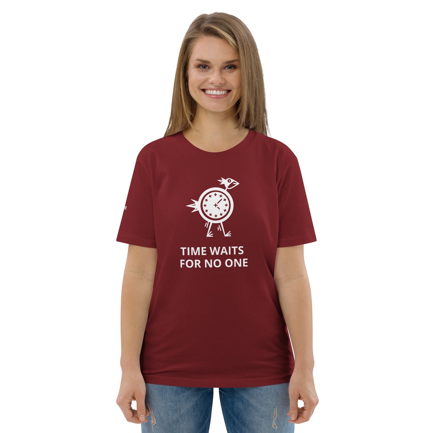 TIME WAITS FOR NO ONE Unisex organic cotton t-shirt - Zion Legend Fashions