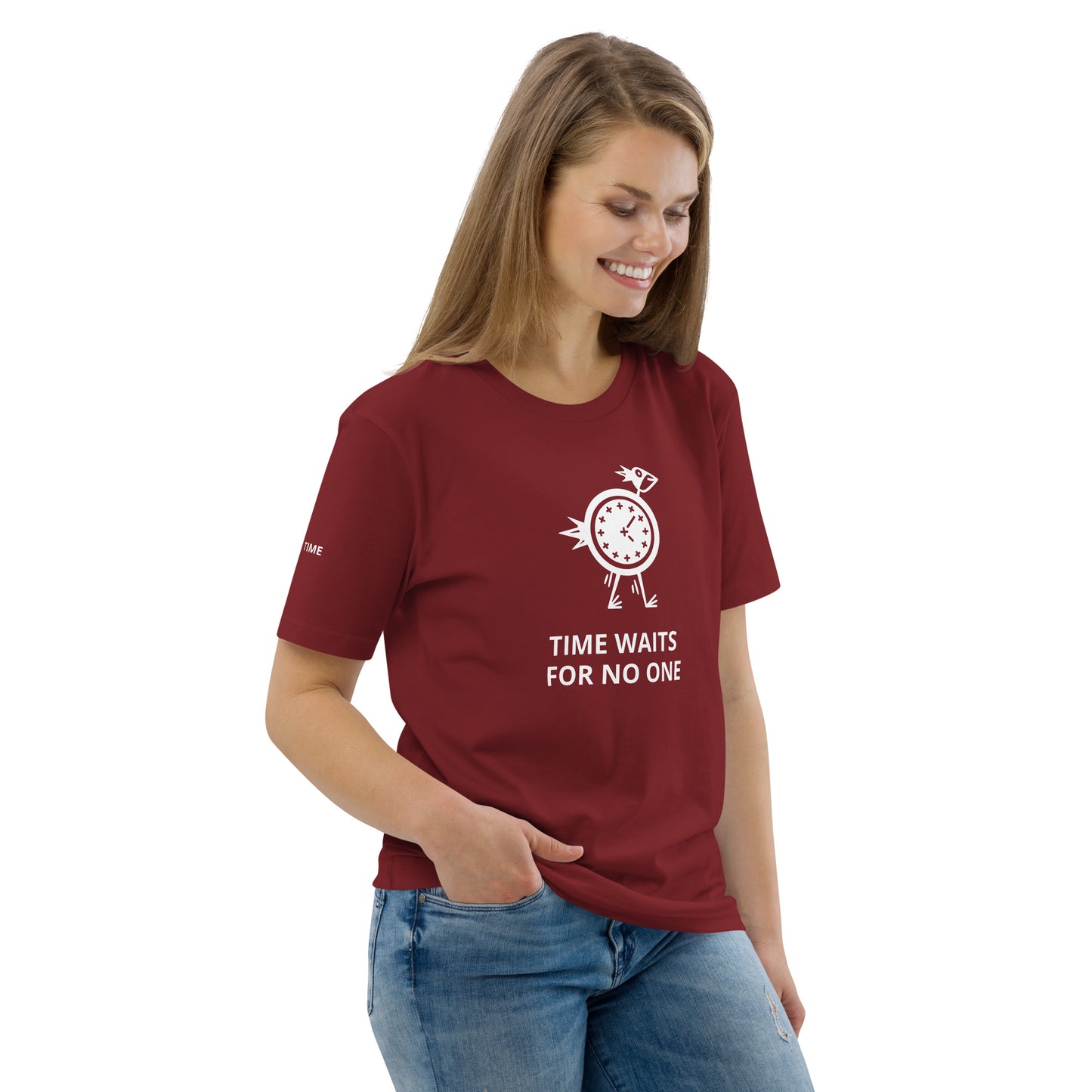 TIME WAITS FOR NO ONE Unisex organic cotton t-shirt - Zion Legend Fashions