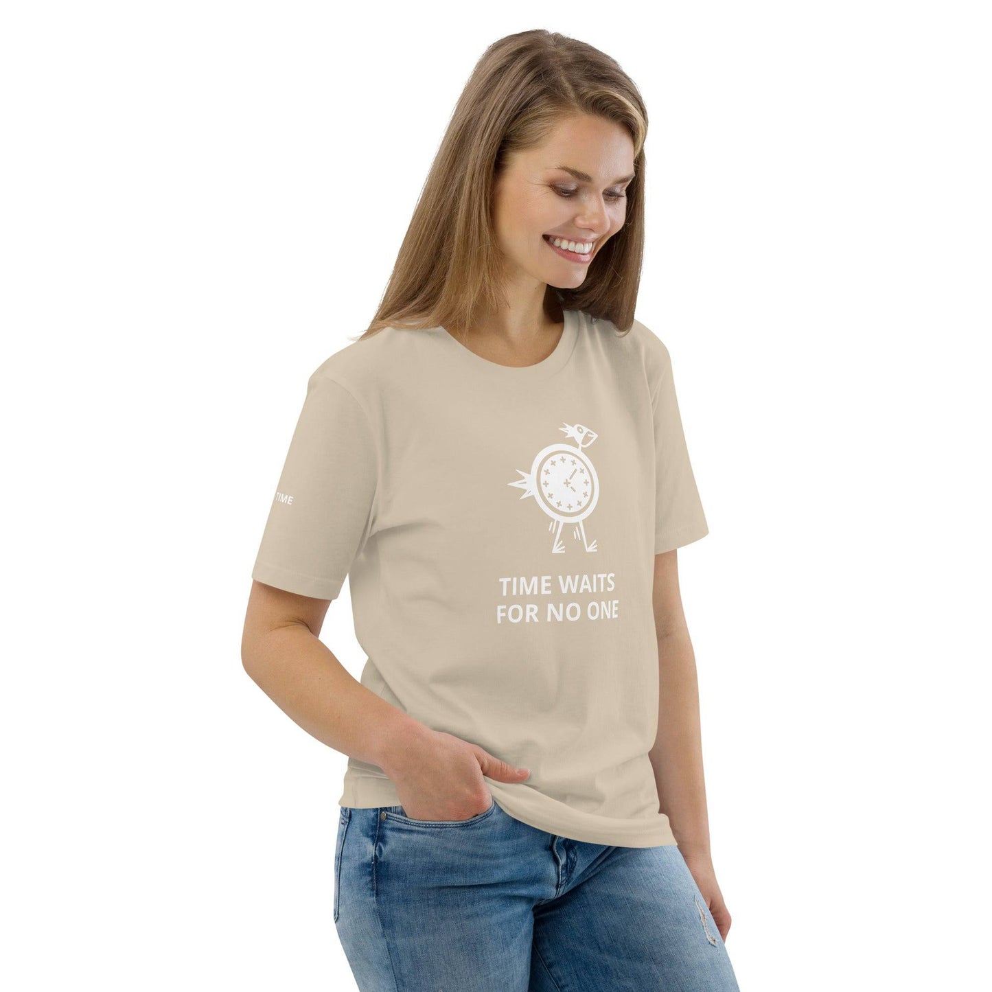 TIME WAITS FOR NO ONE Unisex organic cotton t-shirt - Zion Legend Fashions