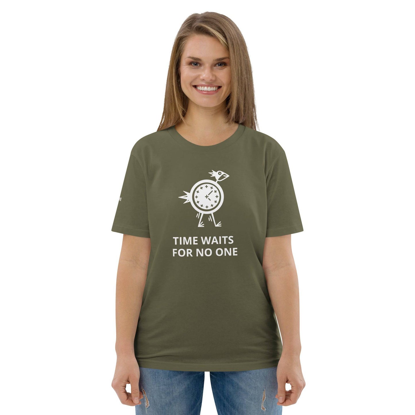 TIME WAITS FOR NO ONE Unisex organic cotton t-shirt - Zion Legend Fashions