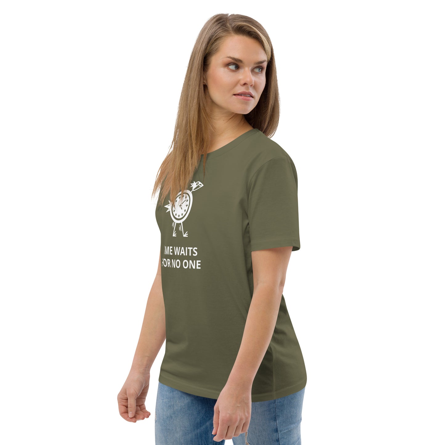 TIME WAITS FOR NO ONE Unisex organic cotton t-shirt - Zion Legend Fashions