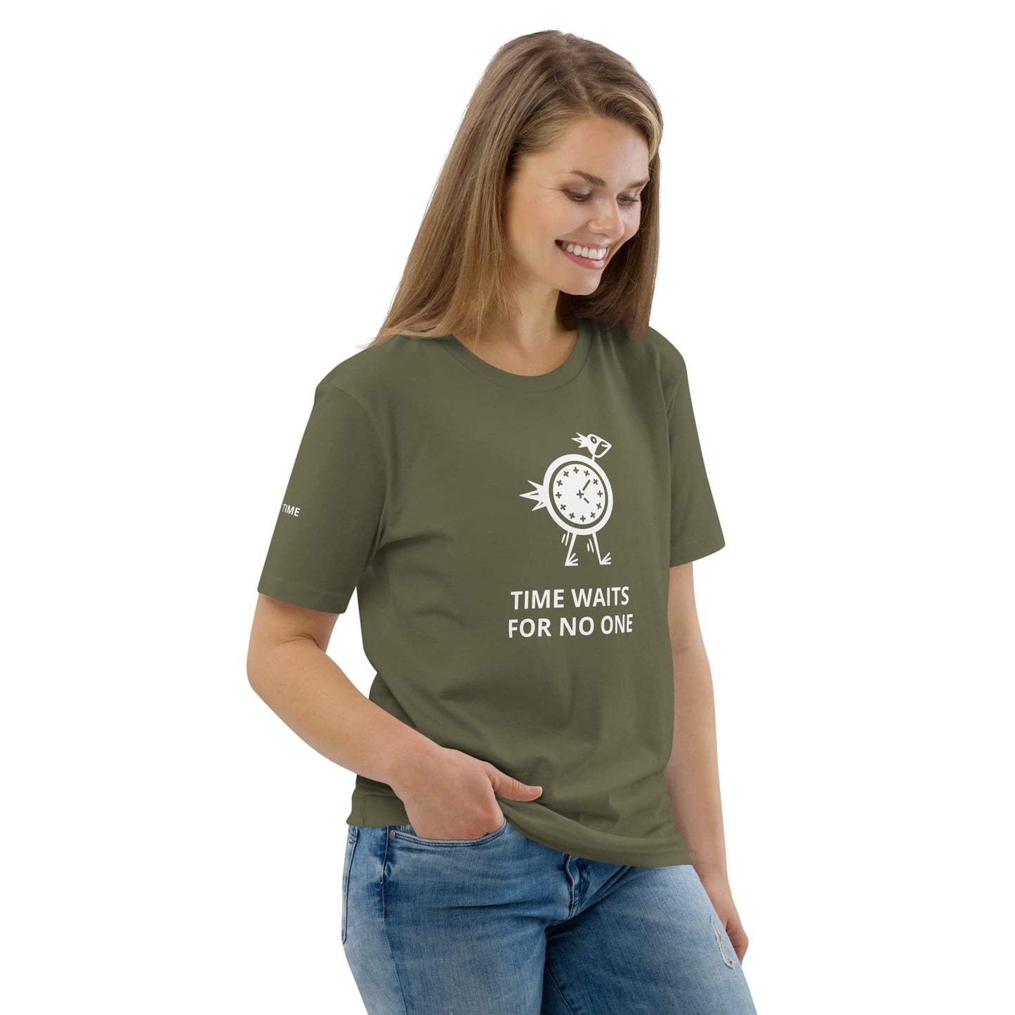 TIME WAITS FOR NO ONE Unisex organic cotton t-shirt - Zion Legend Fashions