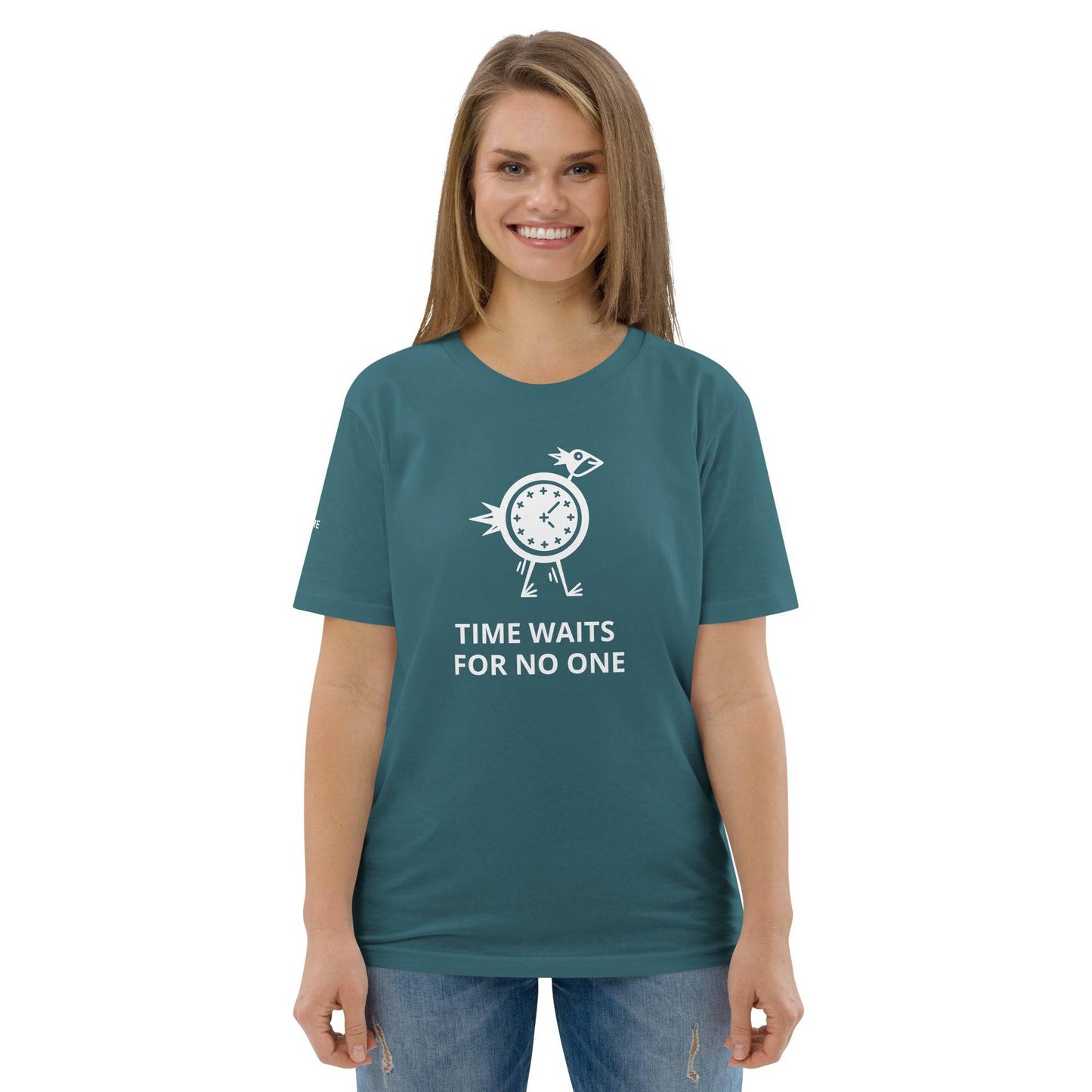 TIME WAITS FOR NO ONE Unisex organic cotton t-shirt - Zion Legend Fashions