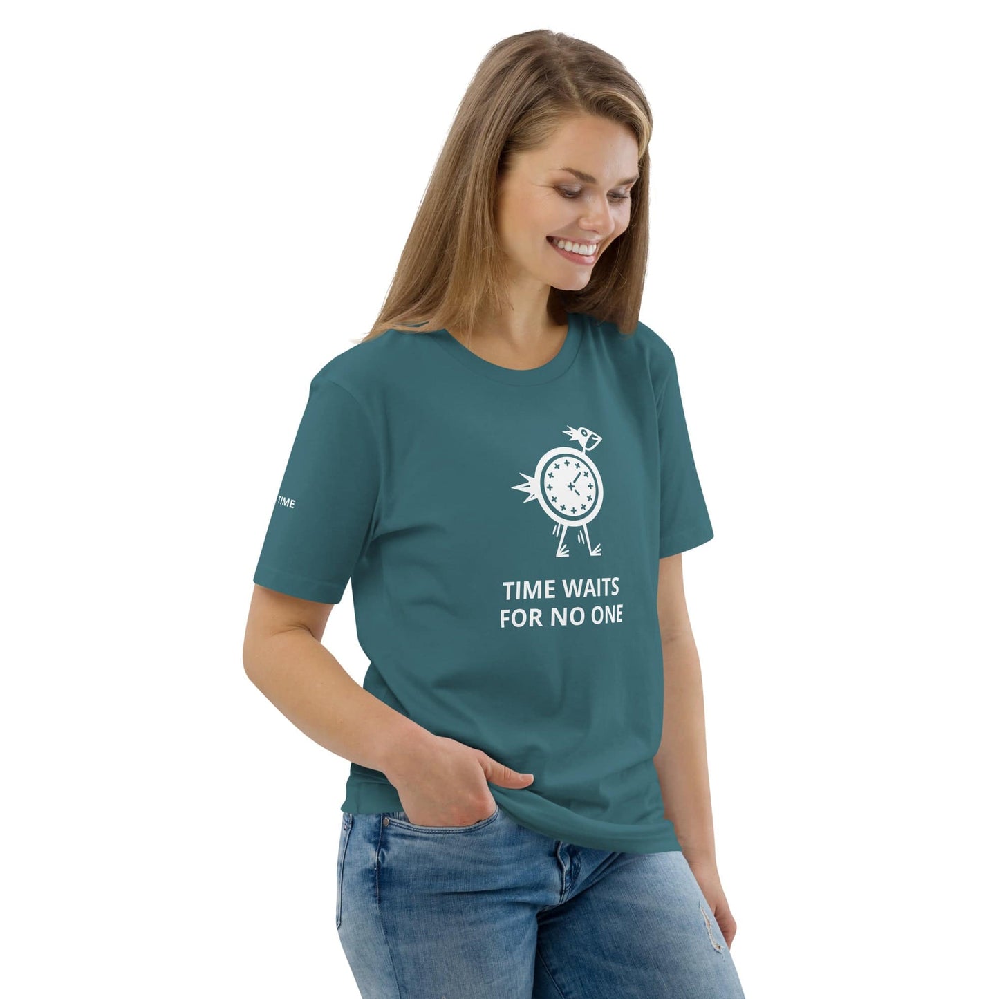 TIME WAITS FOR NO ONE Unisex organic cotton t-shirt - Zion Legend Fashions