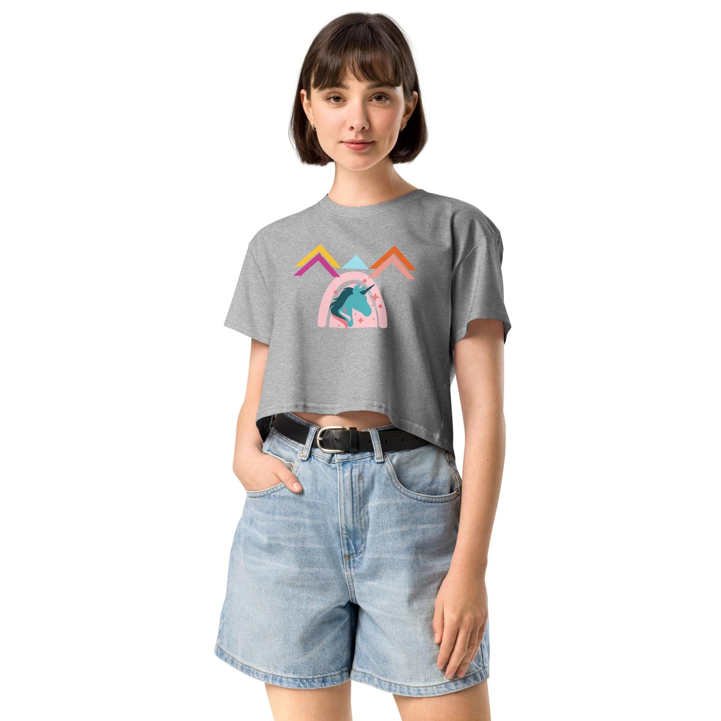 Unicorn World Women’s Crop Top Tee - Zion Legend Fashions