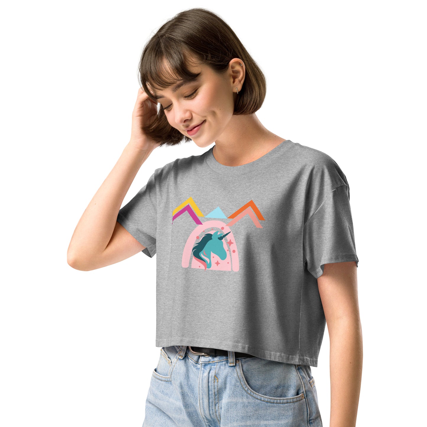 Unicorn World Women’s Crop Top Tee - Zion Legend Fashions