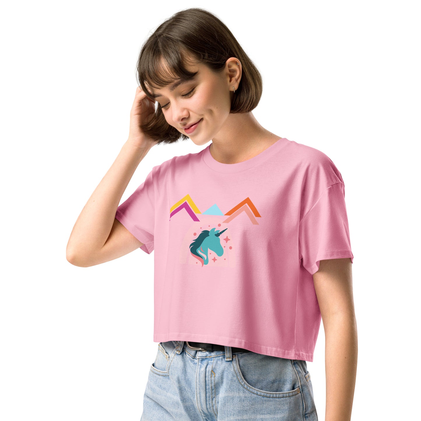 Unicorn World Women’s Crop Top Tee - Zion Legend Fashions