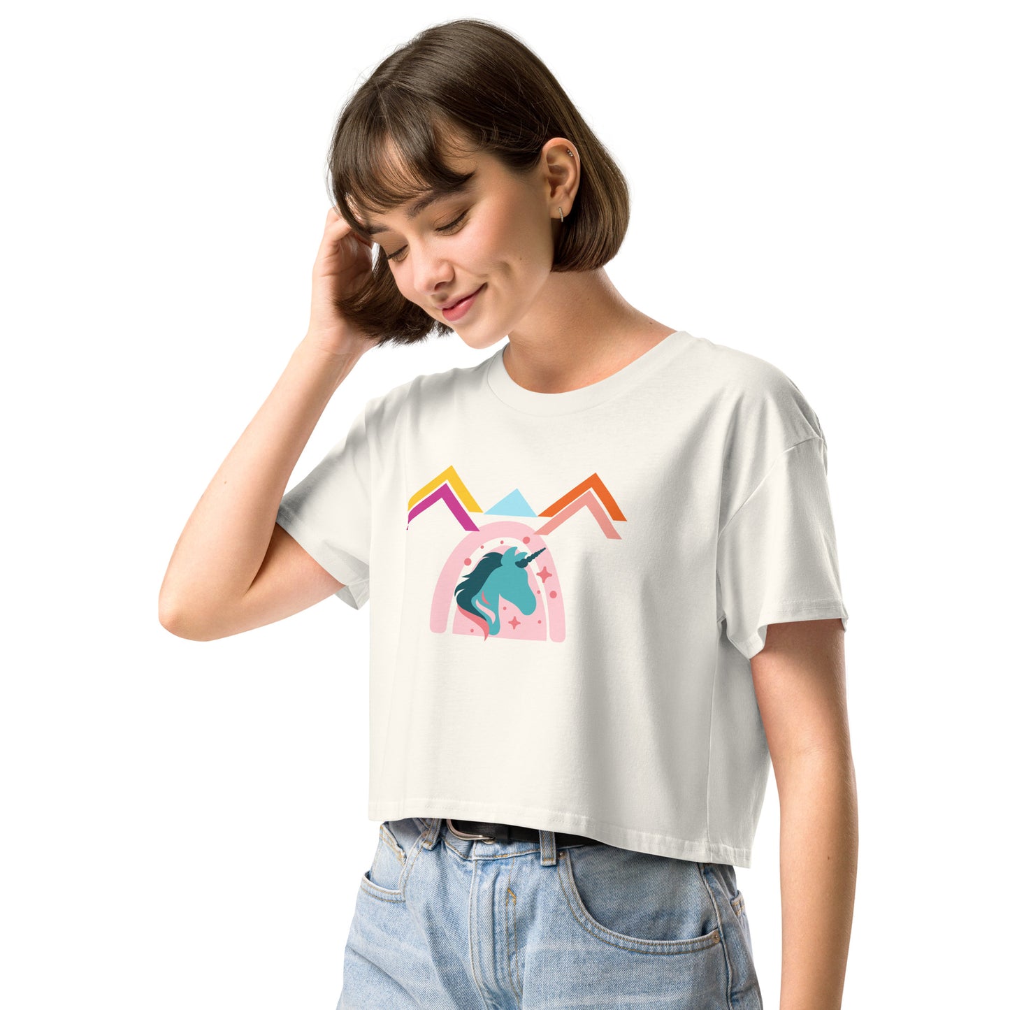 Unicorn World Women’s Crop Top Tee - Zion Legend Fashions