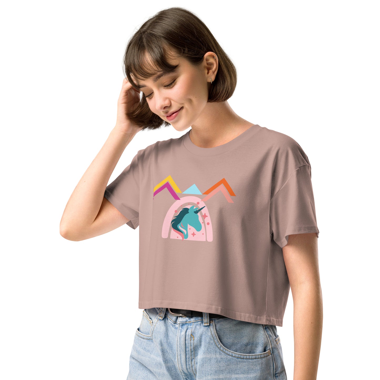 Unicorn World Women’s Crop Top Tee - Zion Legend Fashions