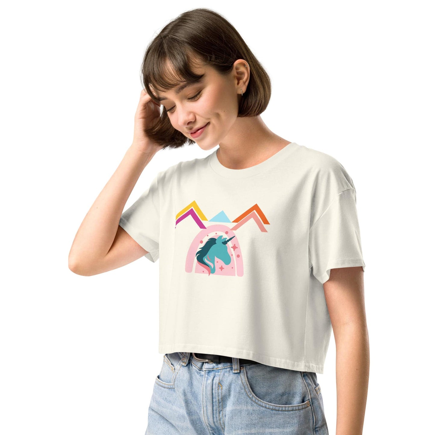 Unicorn World Women’s Crop Top Tee - Zion Legend Fashions