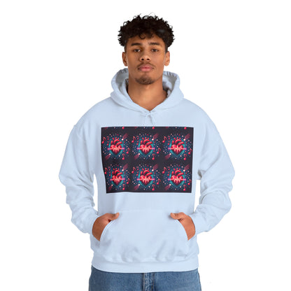 Funky heart Unisex Heavy Blend™ Hooded Sweatshirt - Zion Legend Fashions