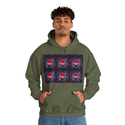 Funky heart Unisex Heavy Blend™ Hooded Sweatshirt - Zion Legend Fashions