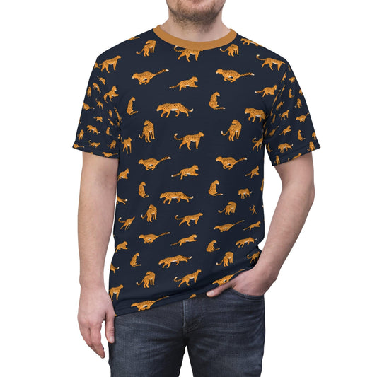 Leopard Unisex Cut & Sew Tee  -  Shipped from United States - Zion Legend Fashions