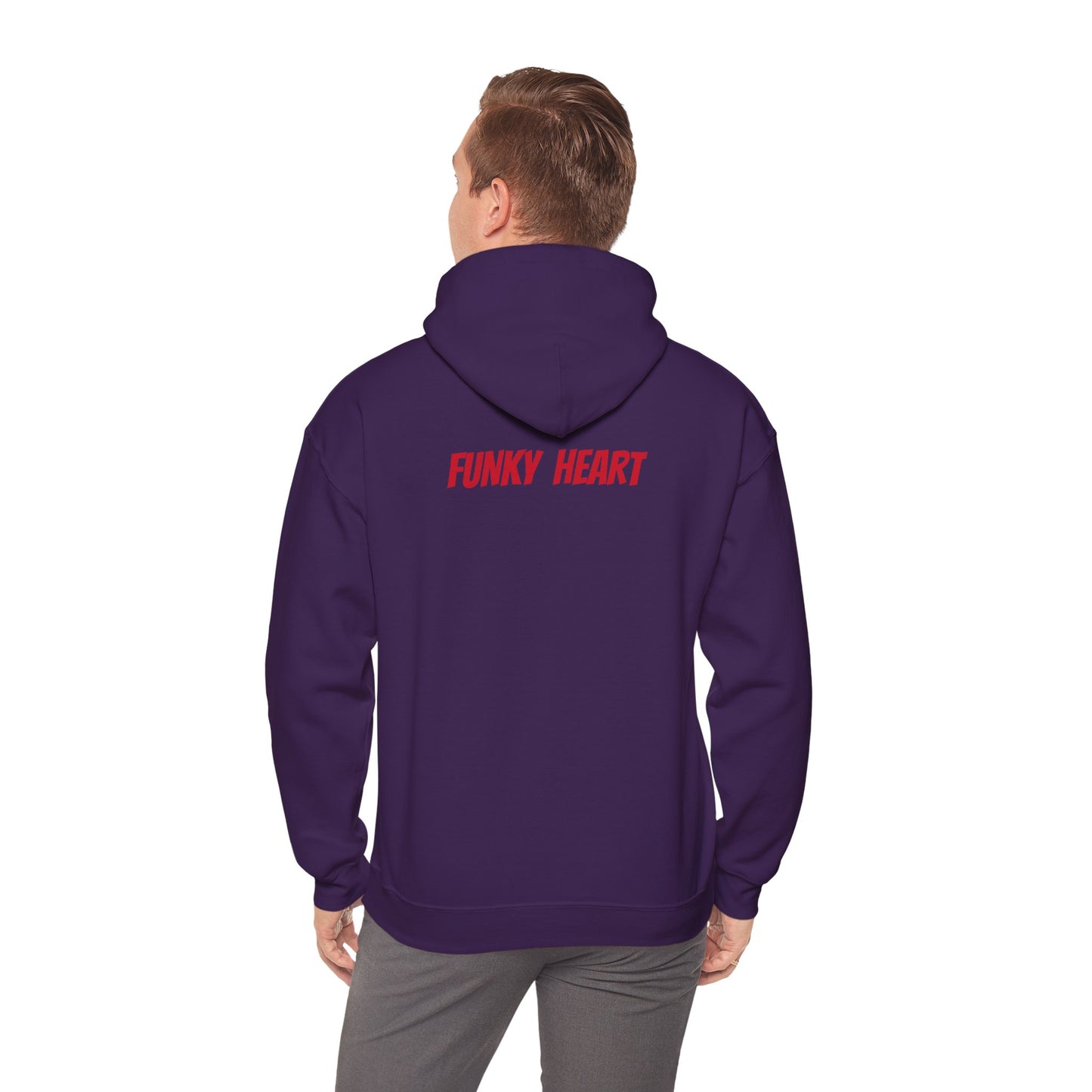 Funky heart Unisex Heavy Blend™ Hooded Sweatshirt - Zion Legend Fashions