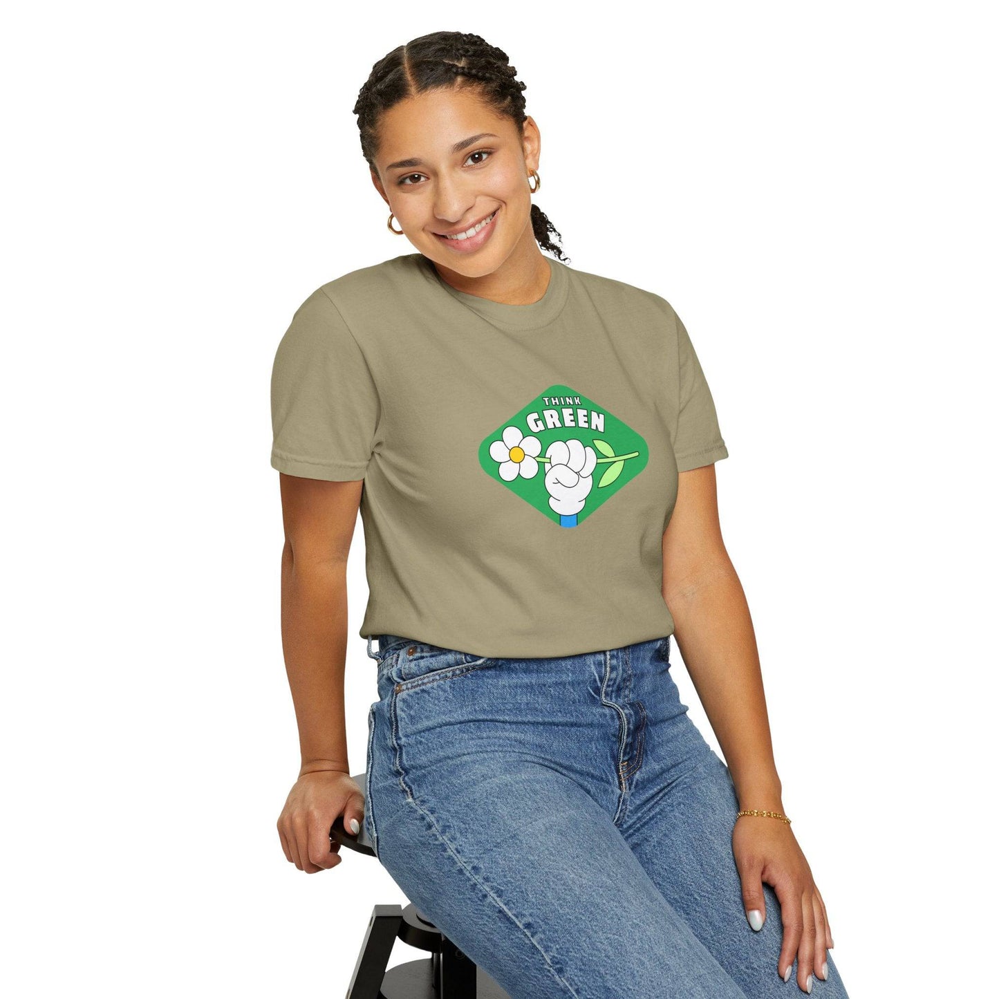 Think Green Unisex Garment-Dyed T-shirt - Zion Legend Fashions