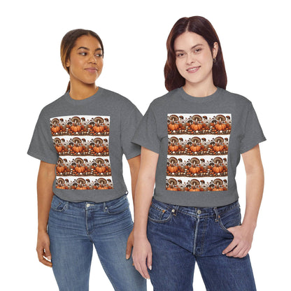 Pumpkin & Mushroom Unisex Heavy Cotton Tee - Zion Legend Fashions
