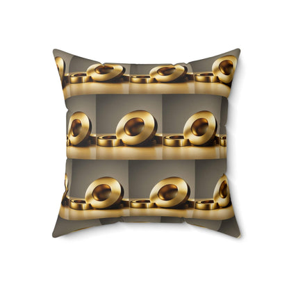 Golden Chain Spun Polyester Square Pillow - Zion Legend Fashions