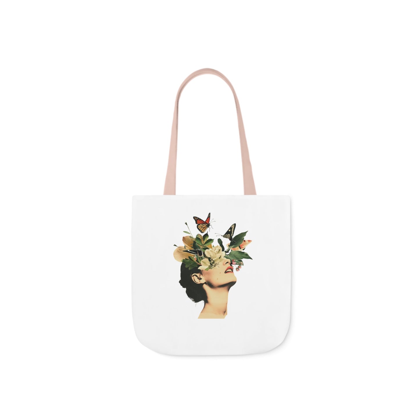 Flower Canvas Tote Bag, 5-Color Straps  -  USA & UK Only - Zion Legend Fashions