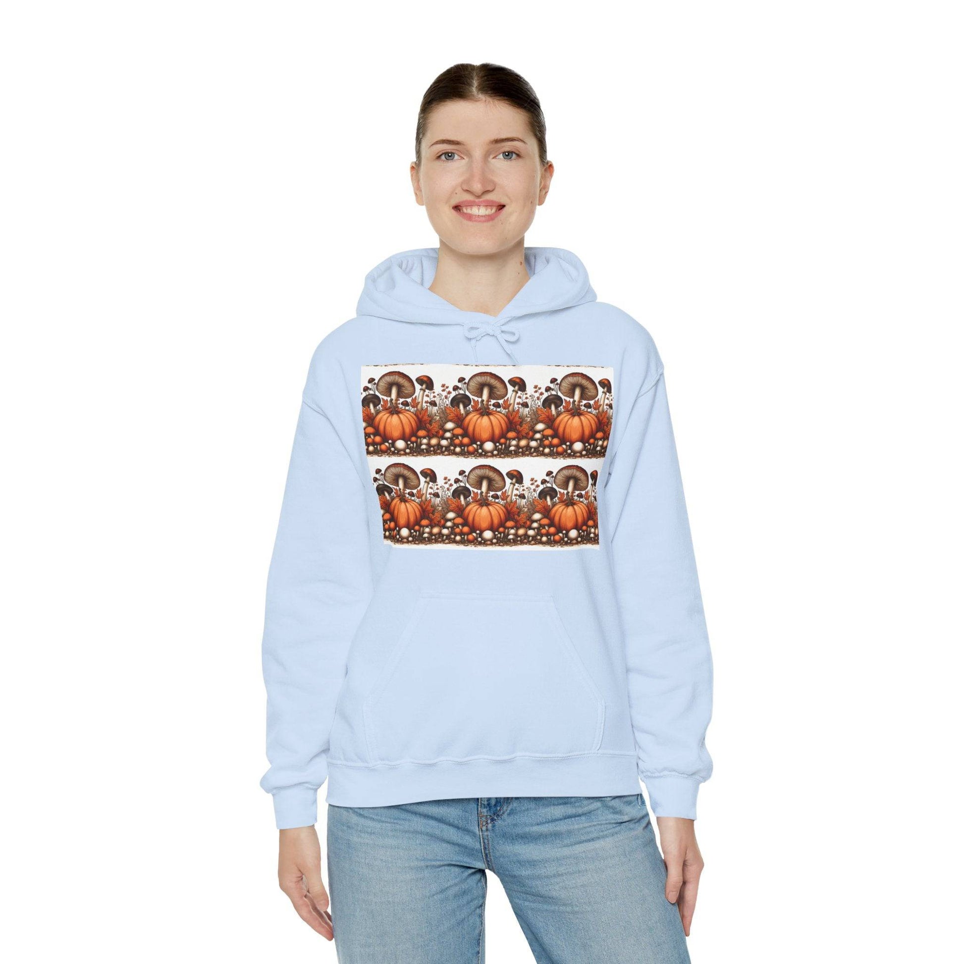 Pumpkin & Mushroom Unisex Heavy Blend™ Hooded Sweatshirt - Zion Legend Fashions