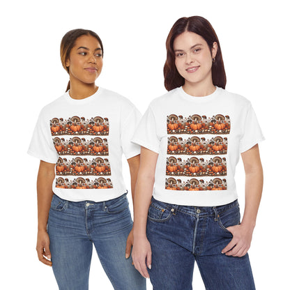 Pumpkin & Mushroom Unisex Heavy Cotton Tee - Zion Legend Fashions