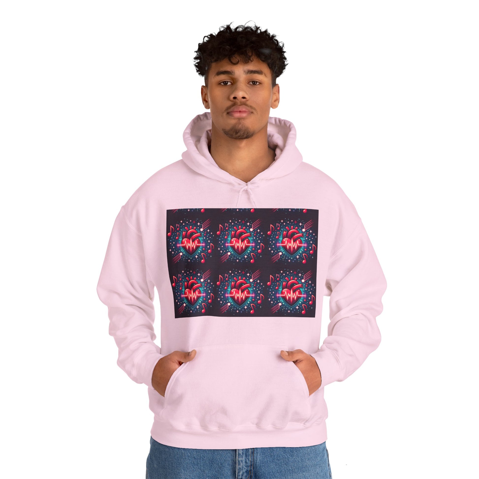 Funky heart Unisex Heavy Blend™ Hooded Sweatshirt - Zion Legend Fashions