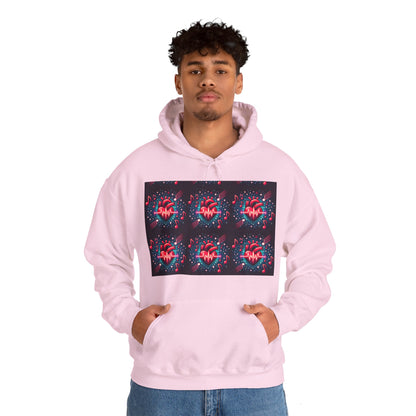Funky heart Unisex Heavy Blend™ Hooded Sweatshirt - Zion Legend Fashions