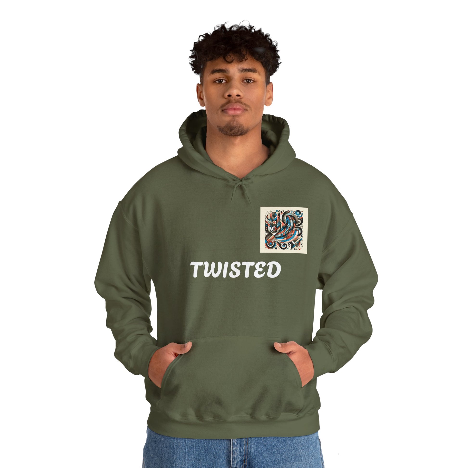 Twisted White  Unisex Heavy Blend™ Hooded Sweatshirt - Zion Legend Fashions