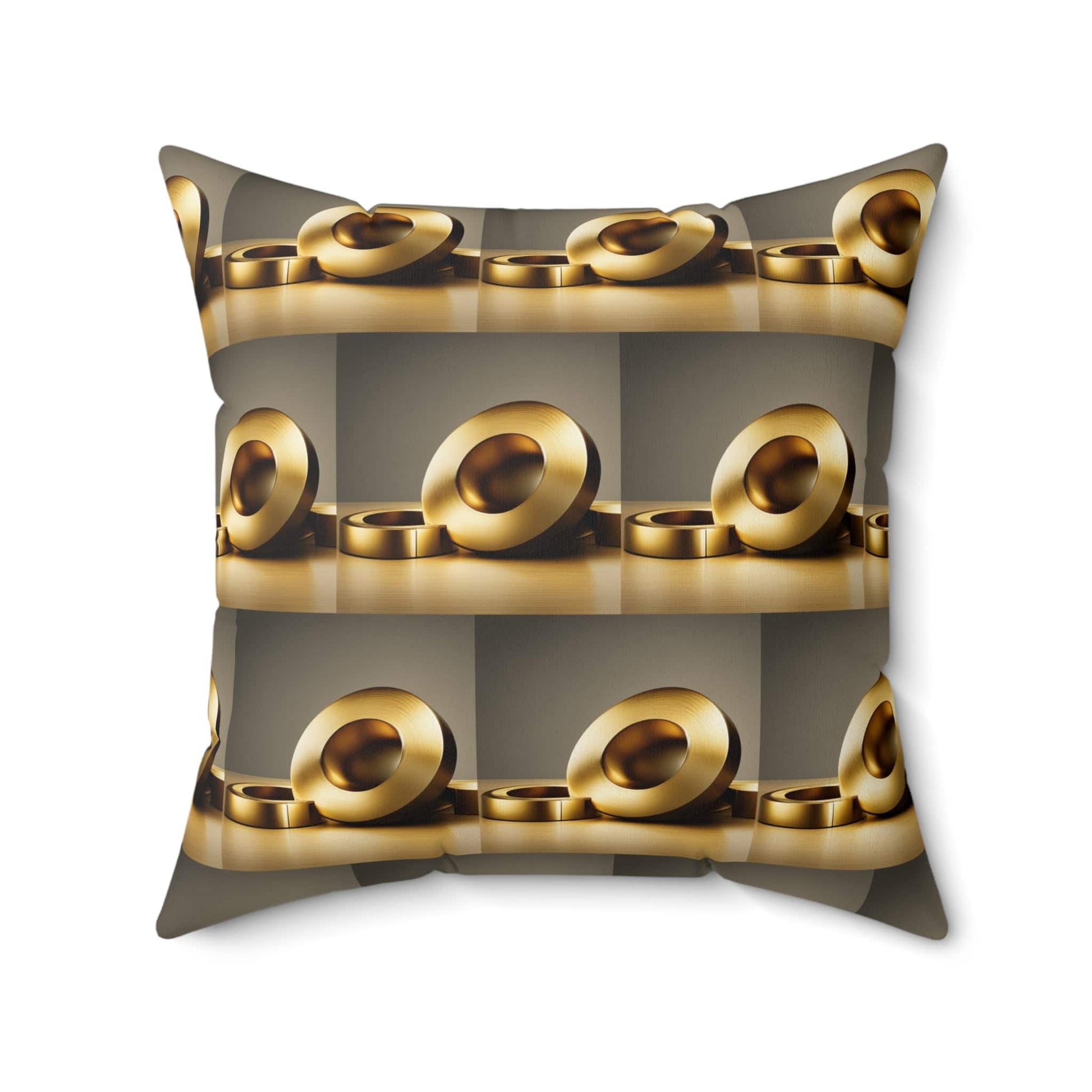 Golden Chain Spun Polyester Square Pillow - Zion Legend Fashions