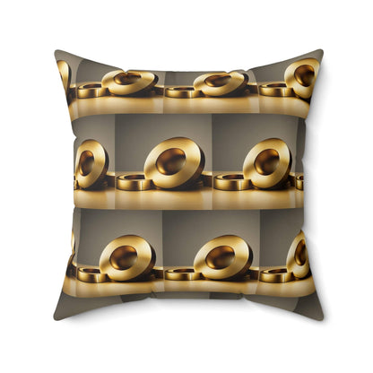 Golden Chain Spun Polyester Square Pillow - Zion Legend Fashions