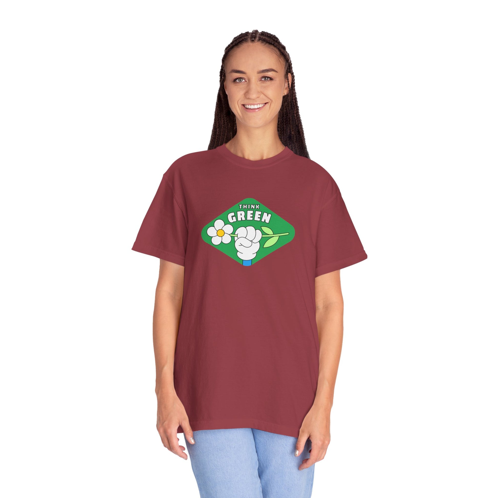 Think Green Unisex Garment-Dyed T-shirt - Zion Legend Fashions