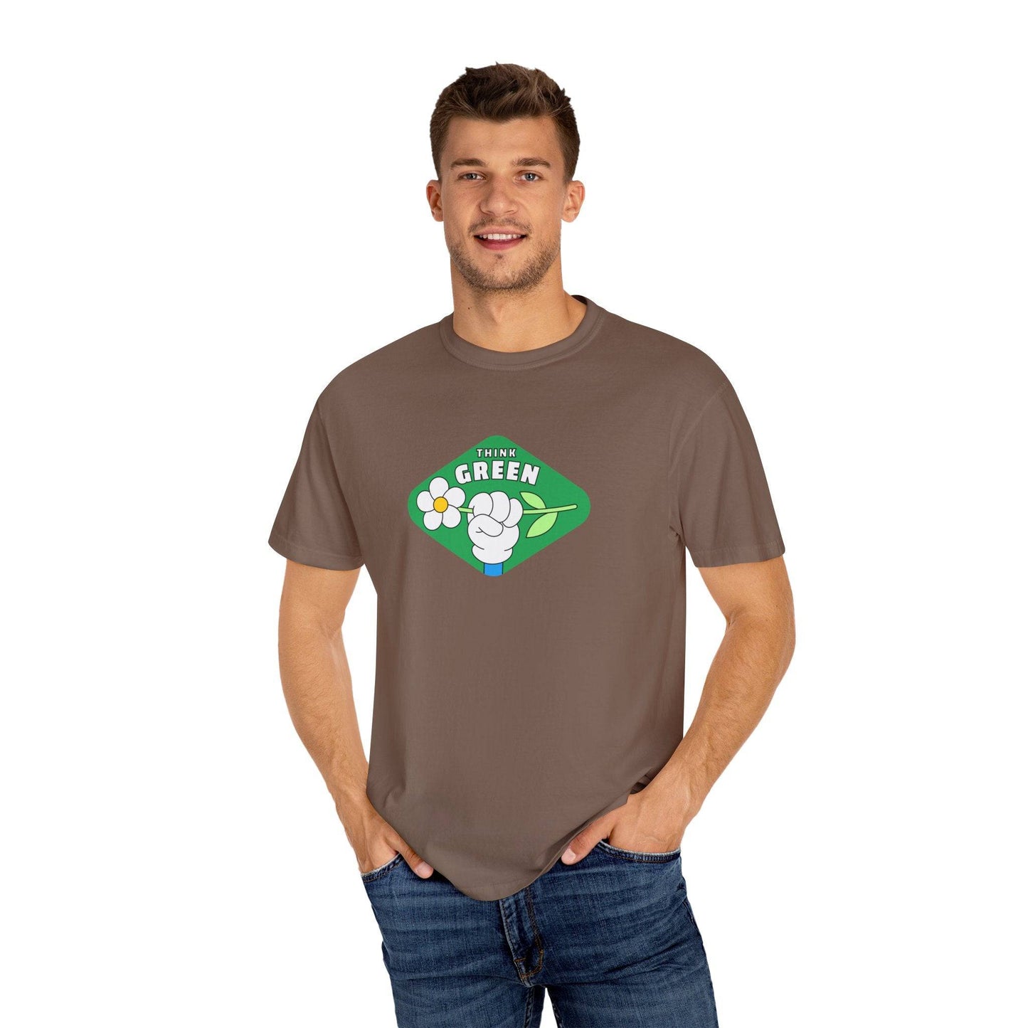 Think Green Unisex Garment-Dyed T-shirt - Zion Legend Fashions