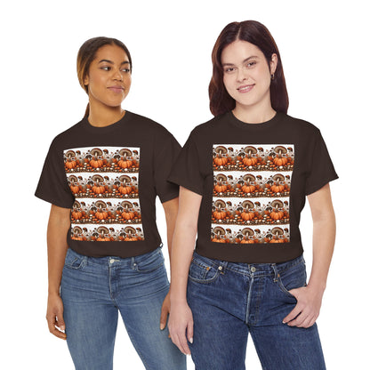 Pumpkin & Mushroom Unisex Heavy Cotton Tee - Zion Legend Fashions