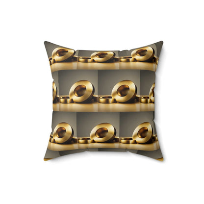 Golden Chain Spun Polyester Square Pillow - Zion Legend Fashions