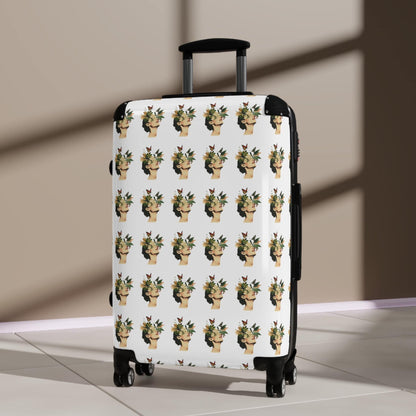 Flower white Suitcase - Available in UK Only - Zion Legend Fashions