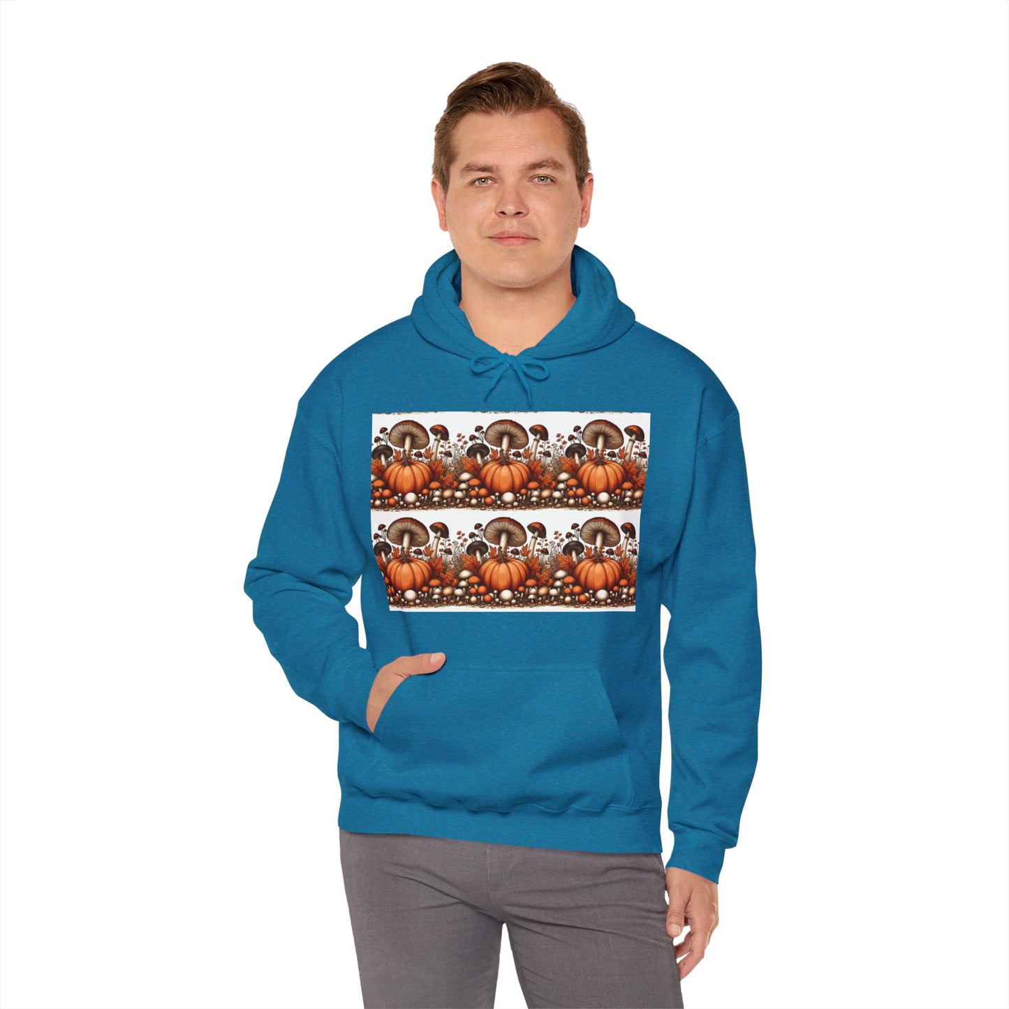 Pumpkin & Mushroom Unisex Heavy Blend™ Hooded Sweatshirt - Zion Legend Fashions