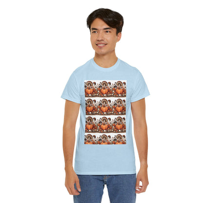 Pumpkin & Mushroom Unisex Heavy Cotton Tee - Zion Legend Fashions