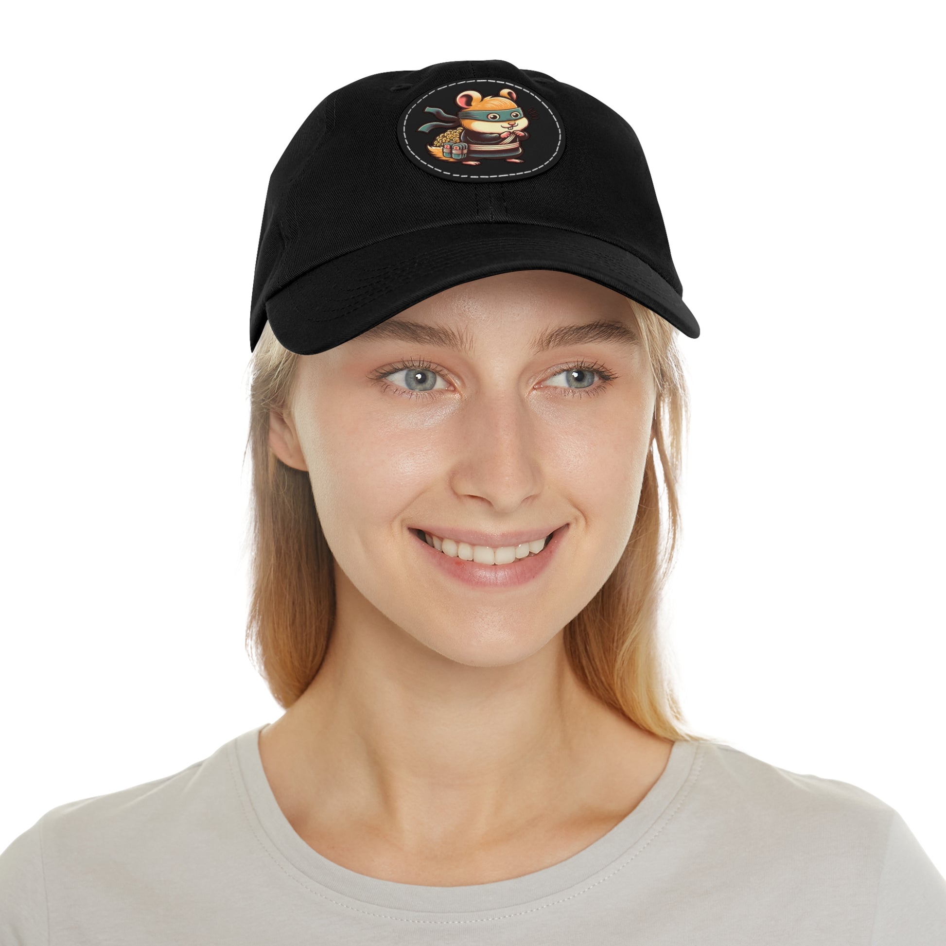 Tricky Mouse Dad Hat with Leather Patch (Round)  -  Available USA Only - Zion Legend Fashions