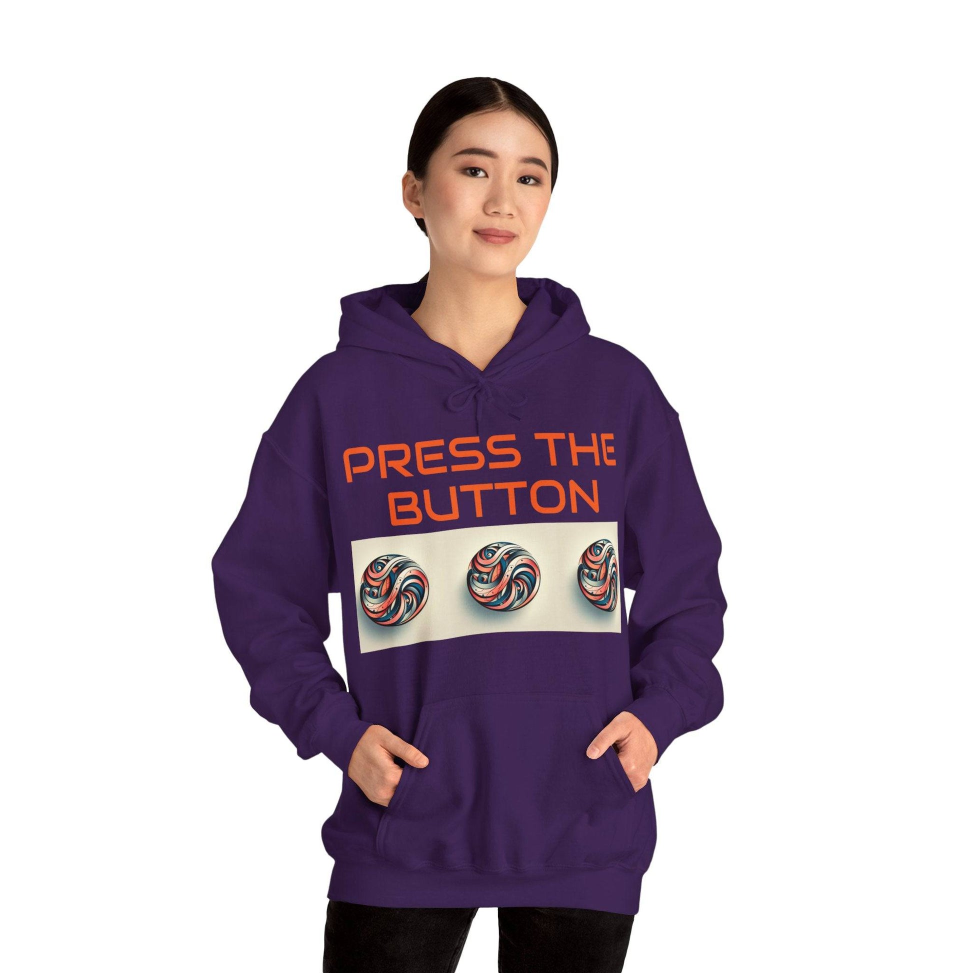 Press The Button Tex Heavy Blend™ Hooded Sweatshirt - Zion Legend Fashions