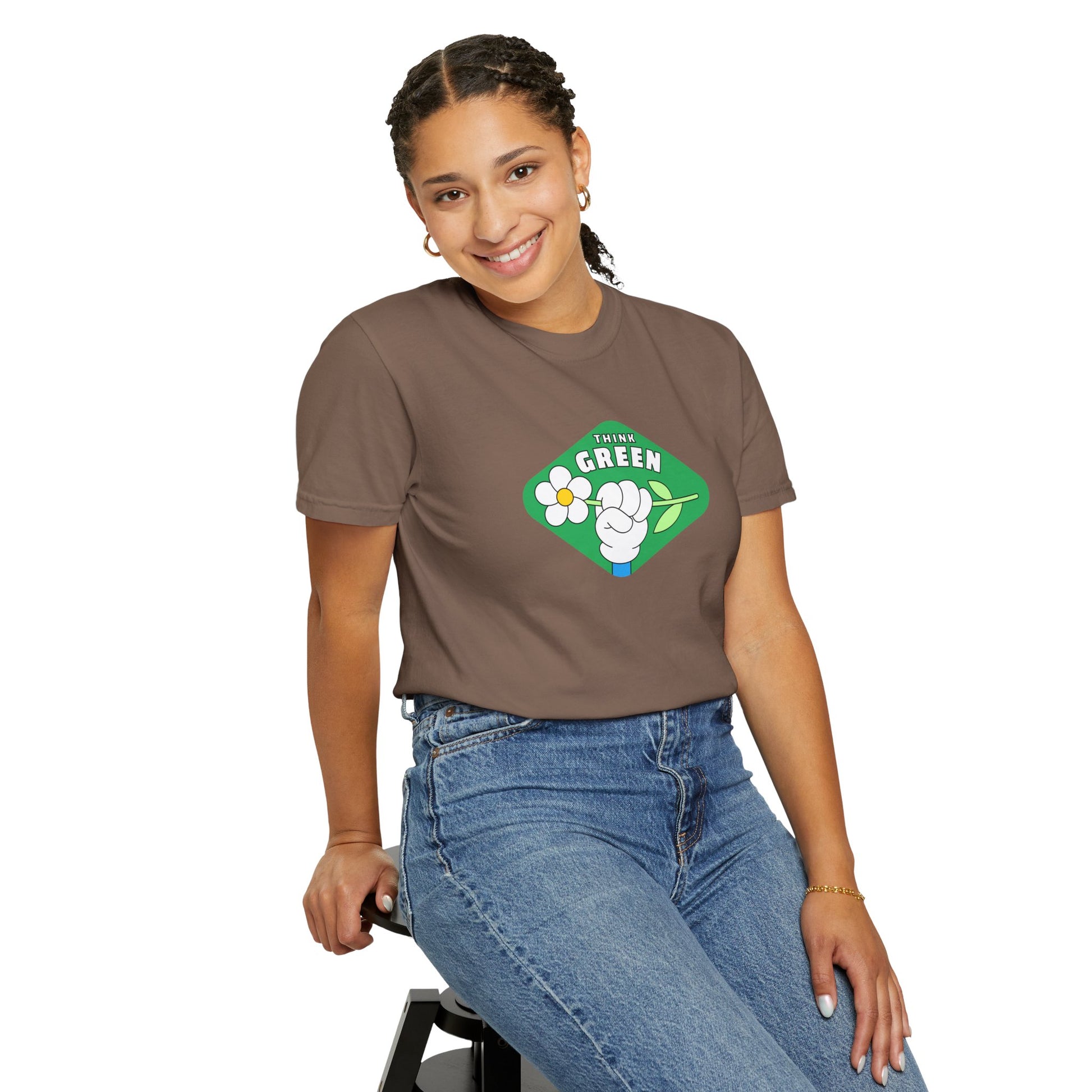 Think Green Unisex Garment-Dyed T-shirt - Zion Legend Fashions
