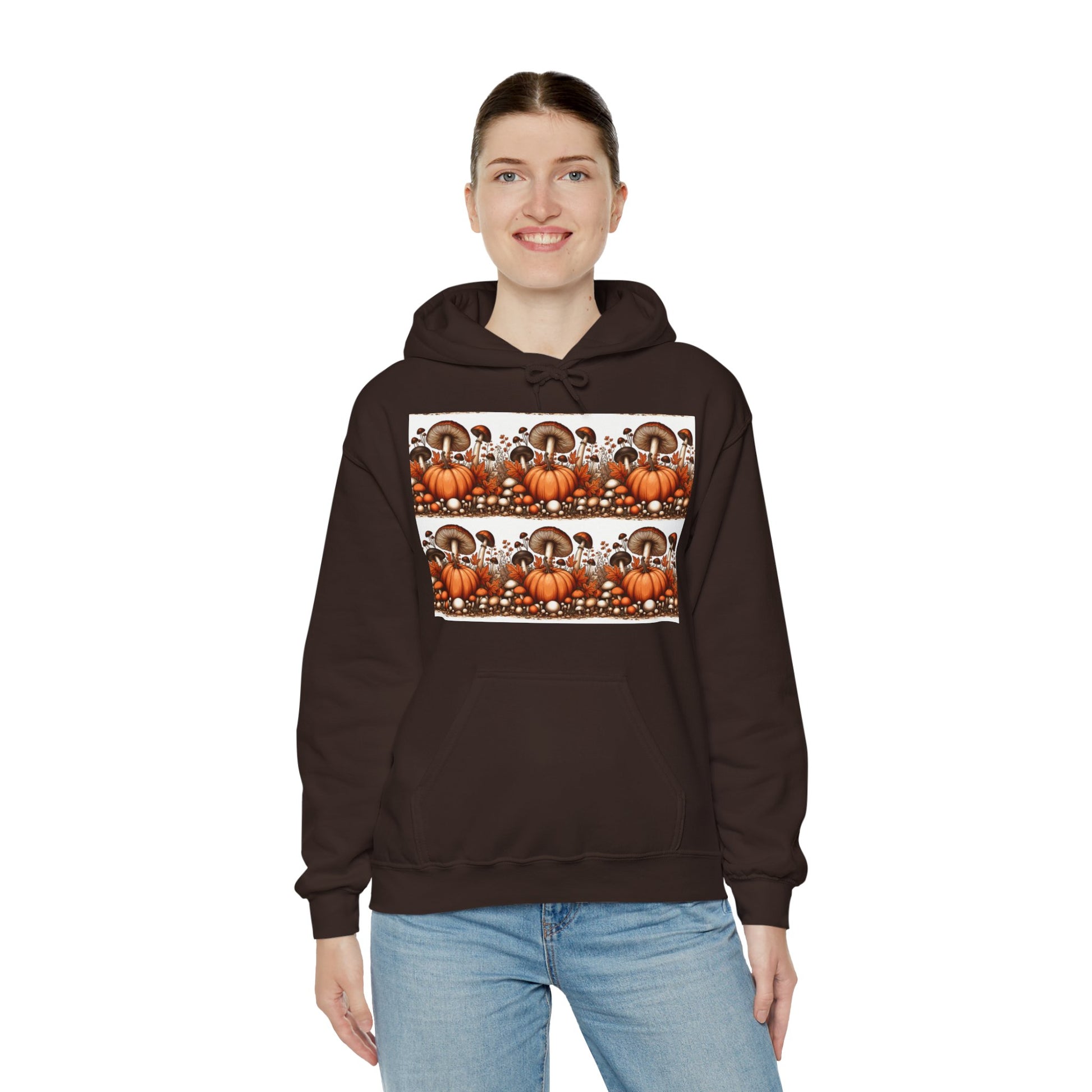 Pumpkin & Mushroom Unisex Heavy Blend™ Hooded Sweatshirt - Zion Legend Fashions
