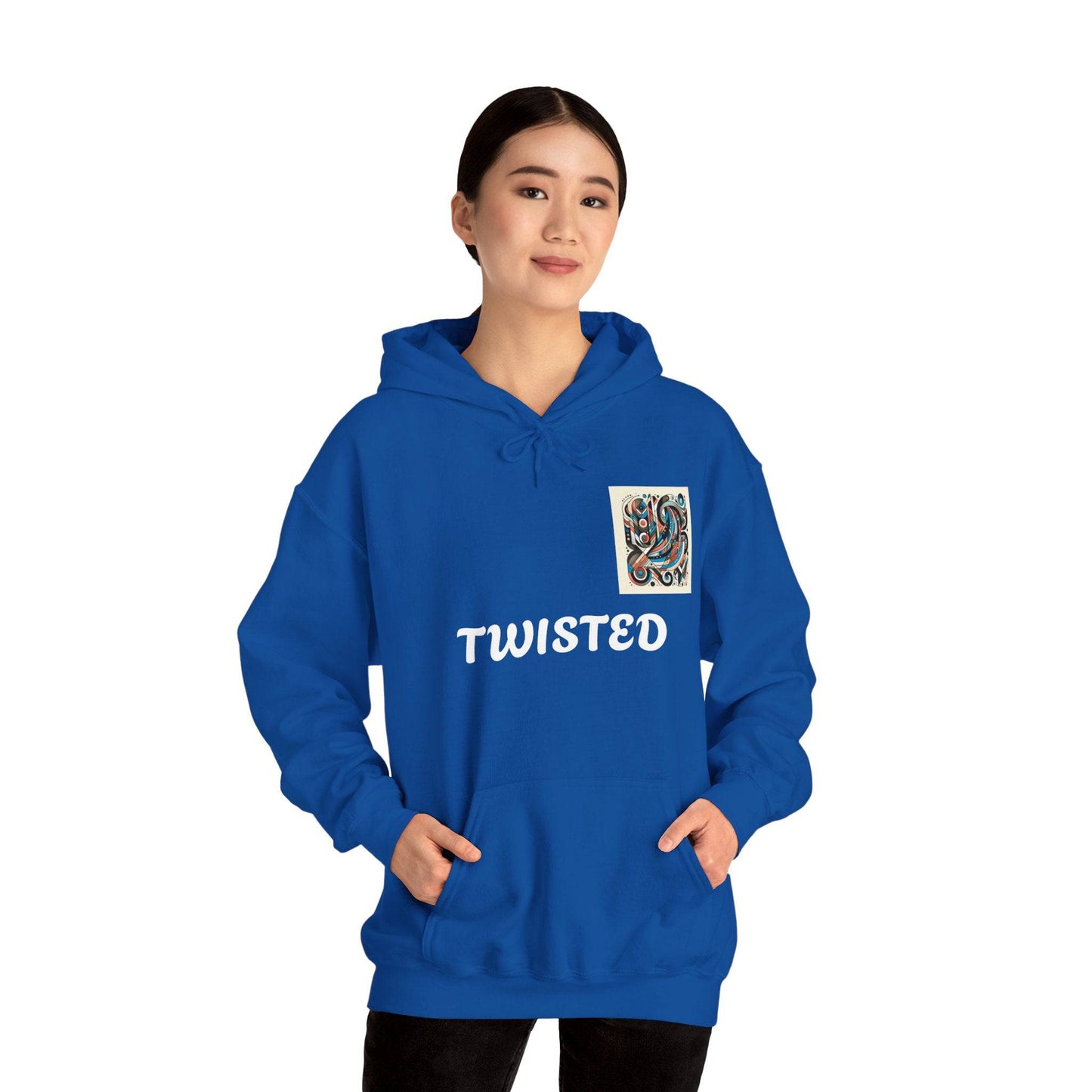 Twisted White  Unisex Heavy Blend™ Hooded Sweatshirt - Zion Legend Fashions