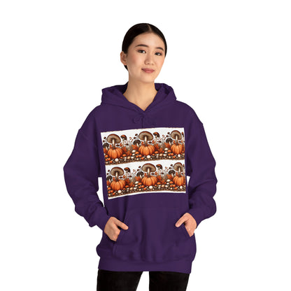 Pumpkin & Mushroom Unisex Heavy Blend™ Hooded Sweatshirt - Zion Legend Fashions