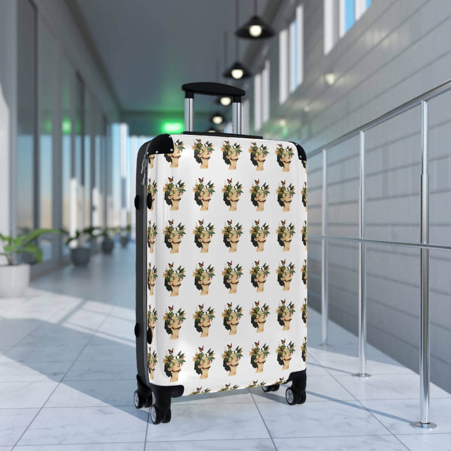 Flower white Suitcase - Available in UK Only - Zion Legend Fashions