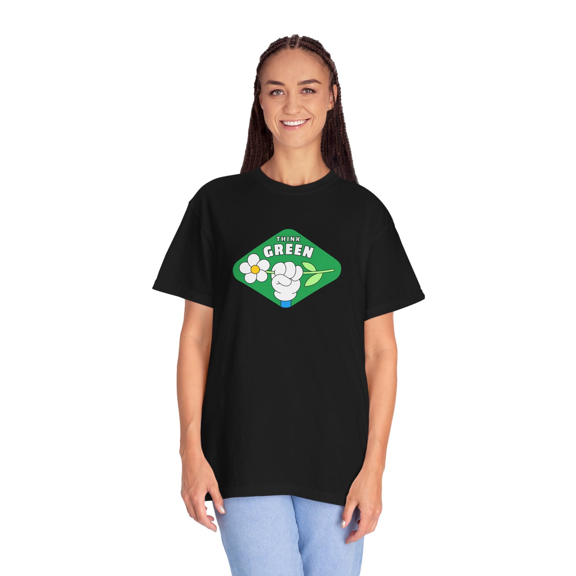 Think Green Unisex Garment-Dyed T-shirt - Zion Legend Fashions