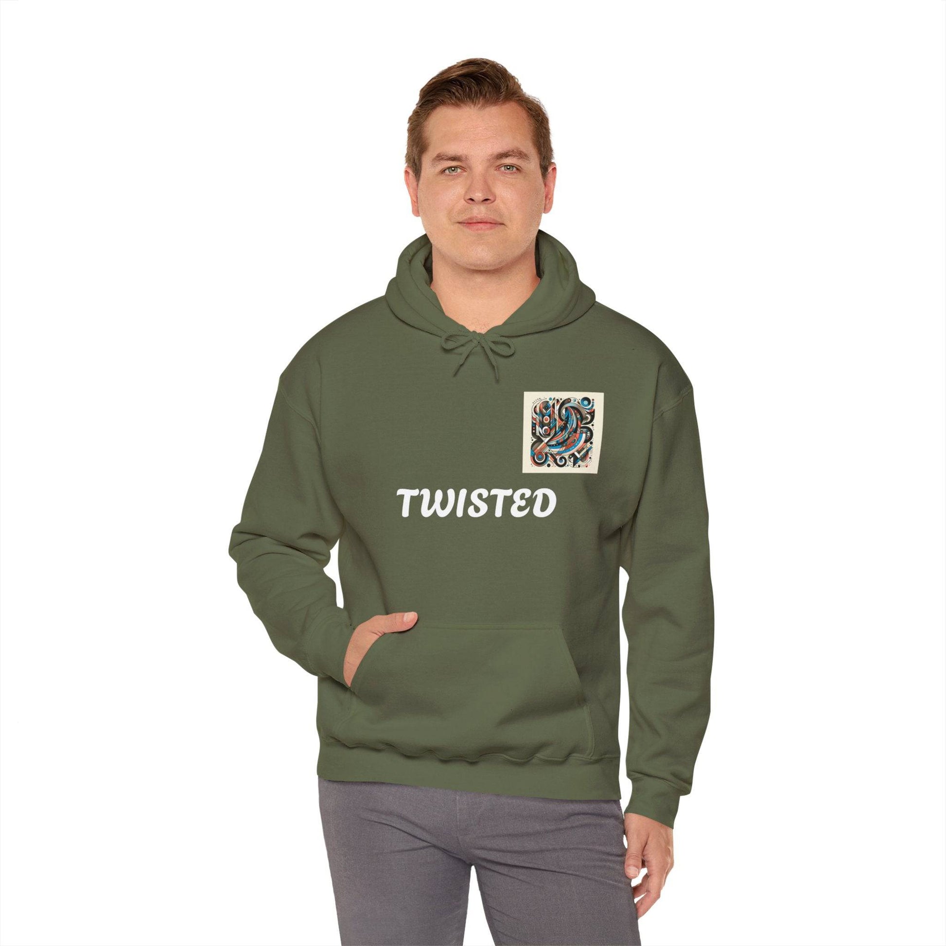 Twisted White  Unisex Heavy Blend™ Hooded Sweatshirt - Zion Legend Fashions