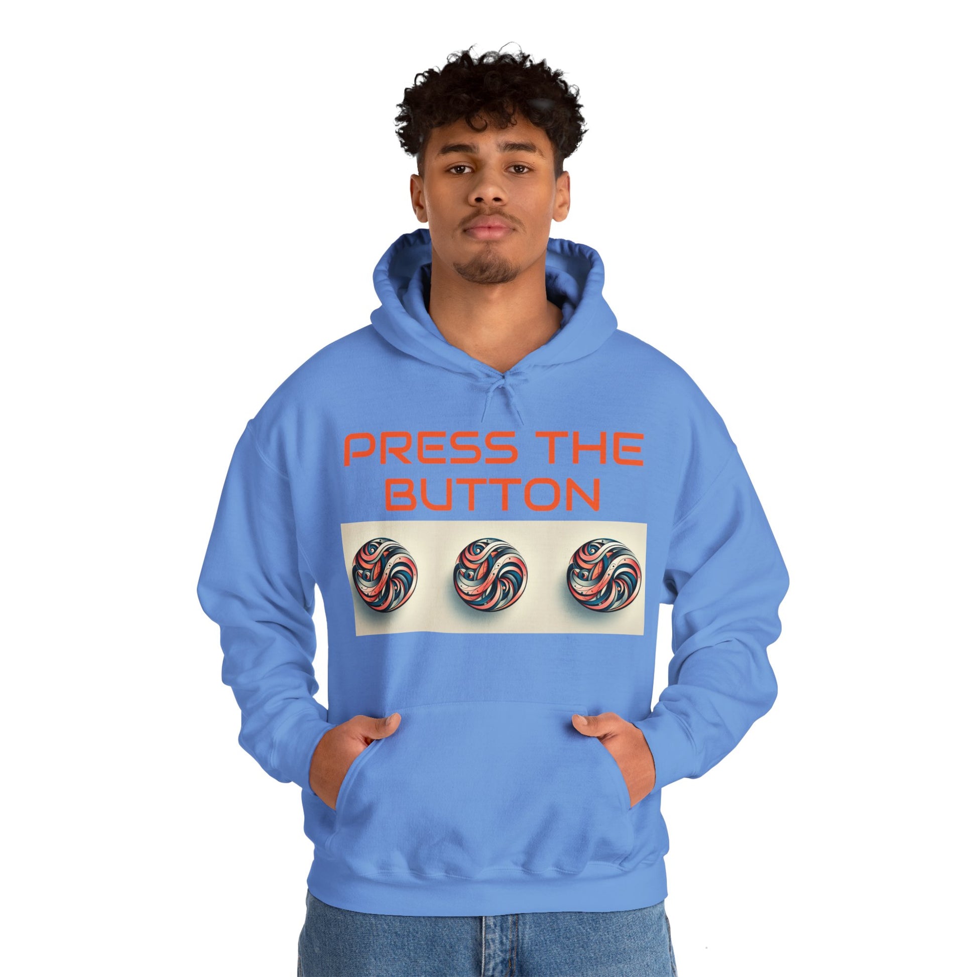 Press The Button Tex Heavy Blend™ Hooded Sweatshirt - Zion Legend Fashions