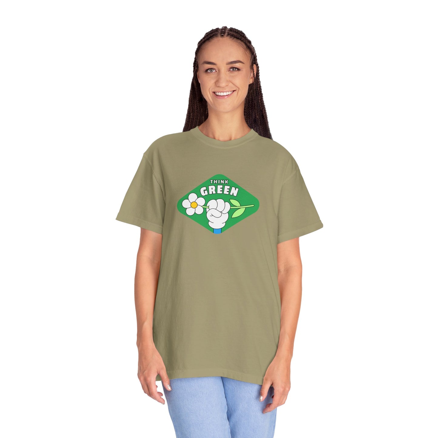 Think Green Unisex Garment-Dyed T-shirt - Zion Legend Fashions